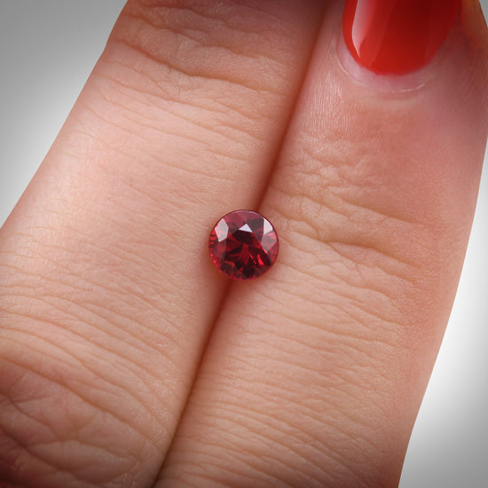 0.62 Carat Red MOZAMBIQUE Round Ruby