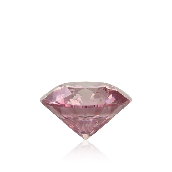 0.63 Carat Fancy Intense Purplish Pink Round Diamond I1 GIA
