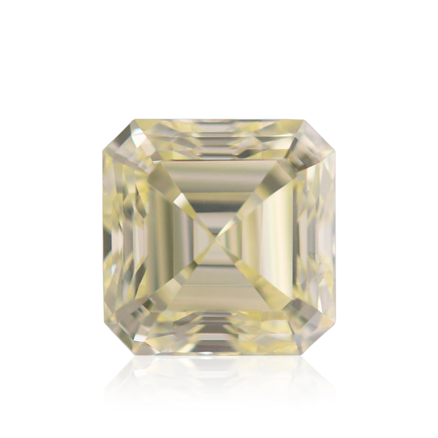 0.63 Carat Fancy Light Yellow Asscher Diamond VVS1 GIA