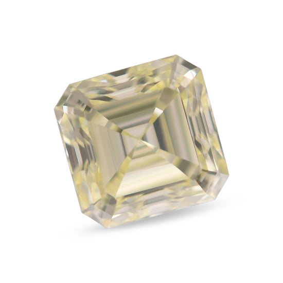 0.63 Carat Fancy Light Yellow Asscher Diamond VVS1 GIA