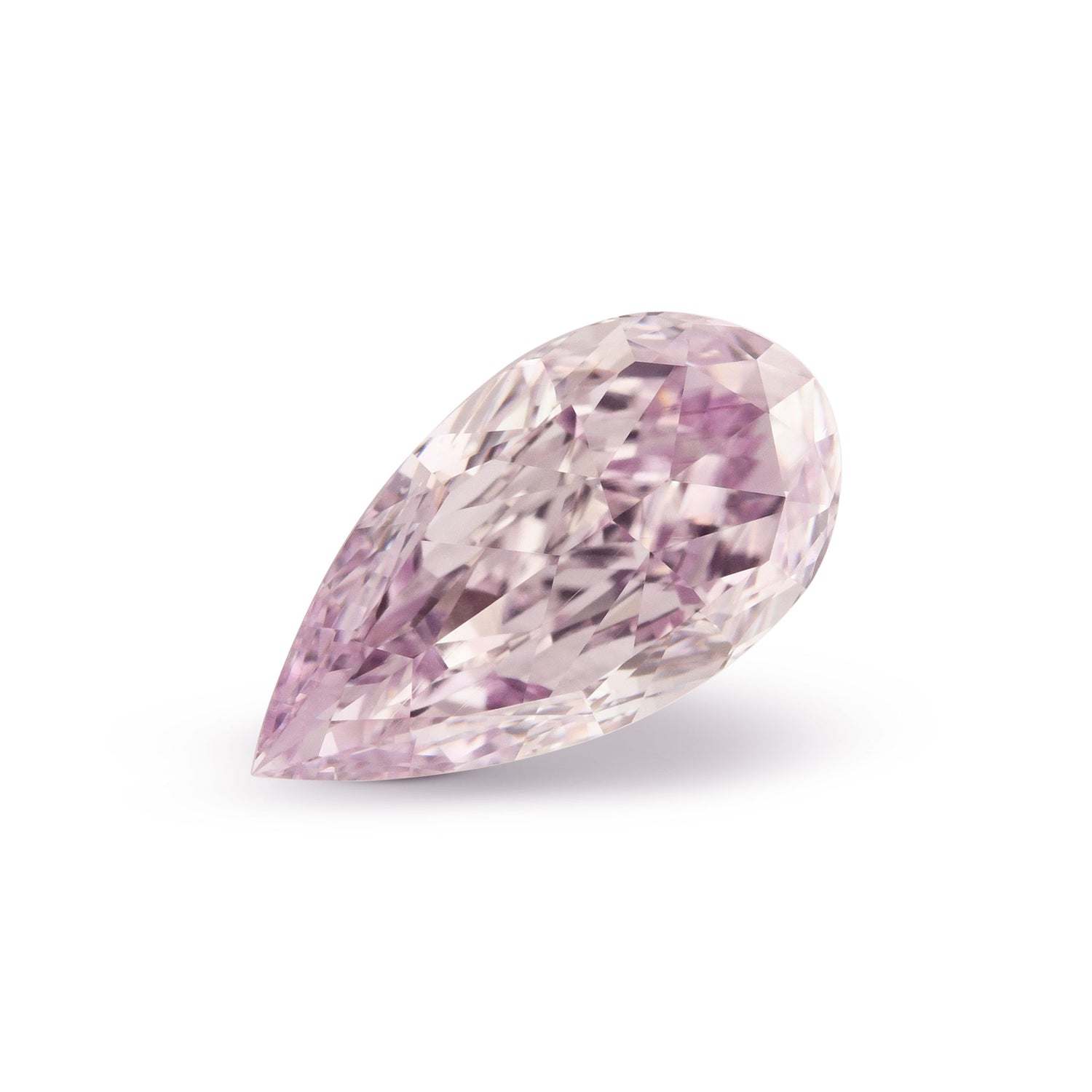 0.64 Carat Fancy Pink Purple Pear Diamond VS1 GIA