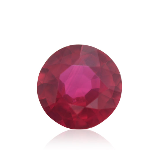 0.64 Carat Red MOZAMBIQUE Round Ruby