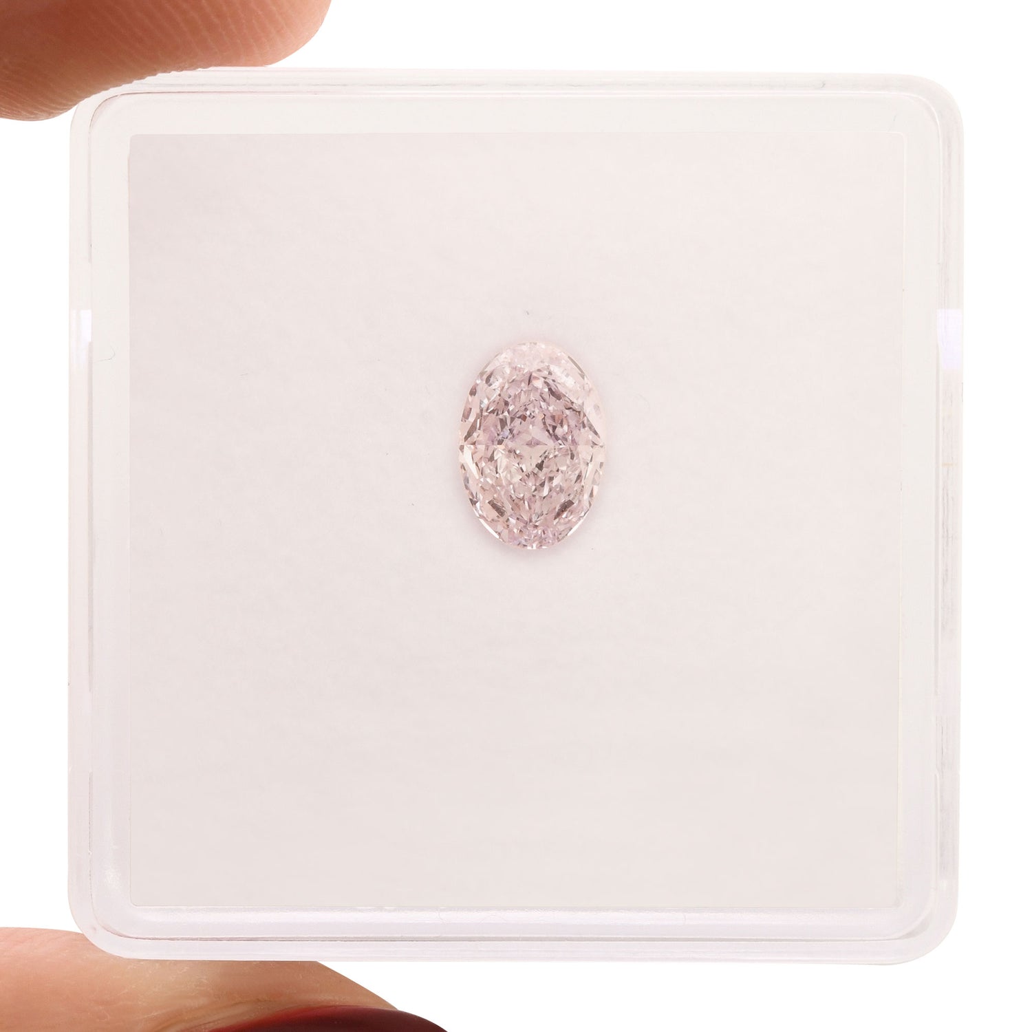 0.65 Carat Light Pink Oval Diamond VS2 GIA