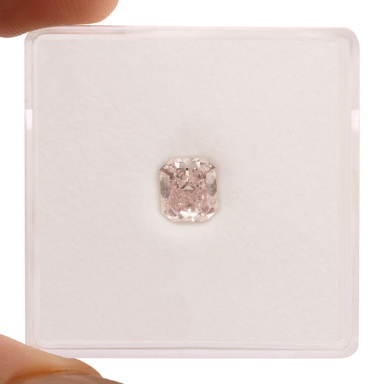 0.65 Carat Very Light Pink Radiant Diamond VS1 GIA