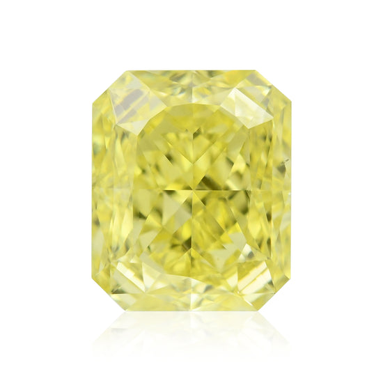 Diamante Radiant Giallo Intenso Fancy, 0,65 carati, purezza VS2, certificato GIA