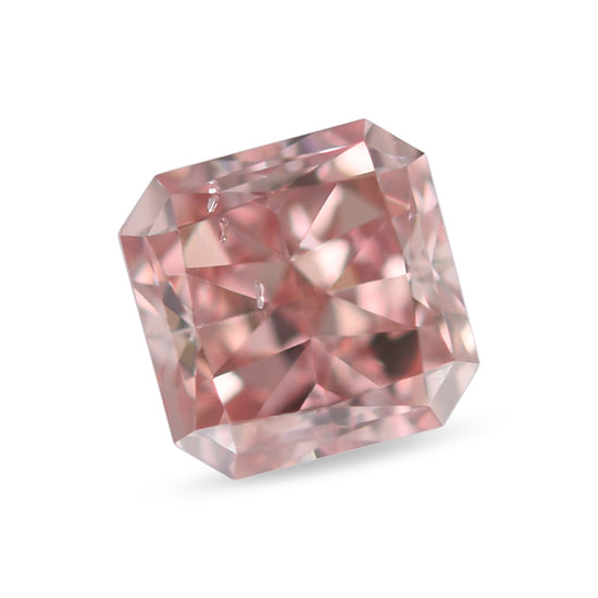 0.65 Carat Fancy Orangy Pink Radiant Diamond SI2 GIA