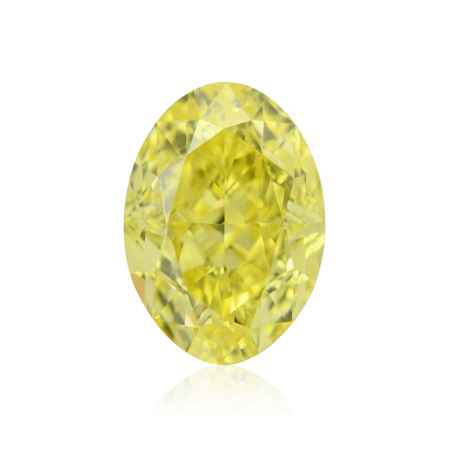 Diamante Ovale Giallo Fancy Vivid da 0,65 Carati VS1 GIA
