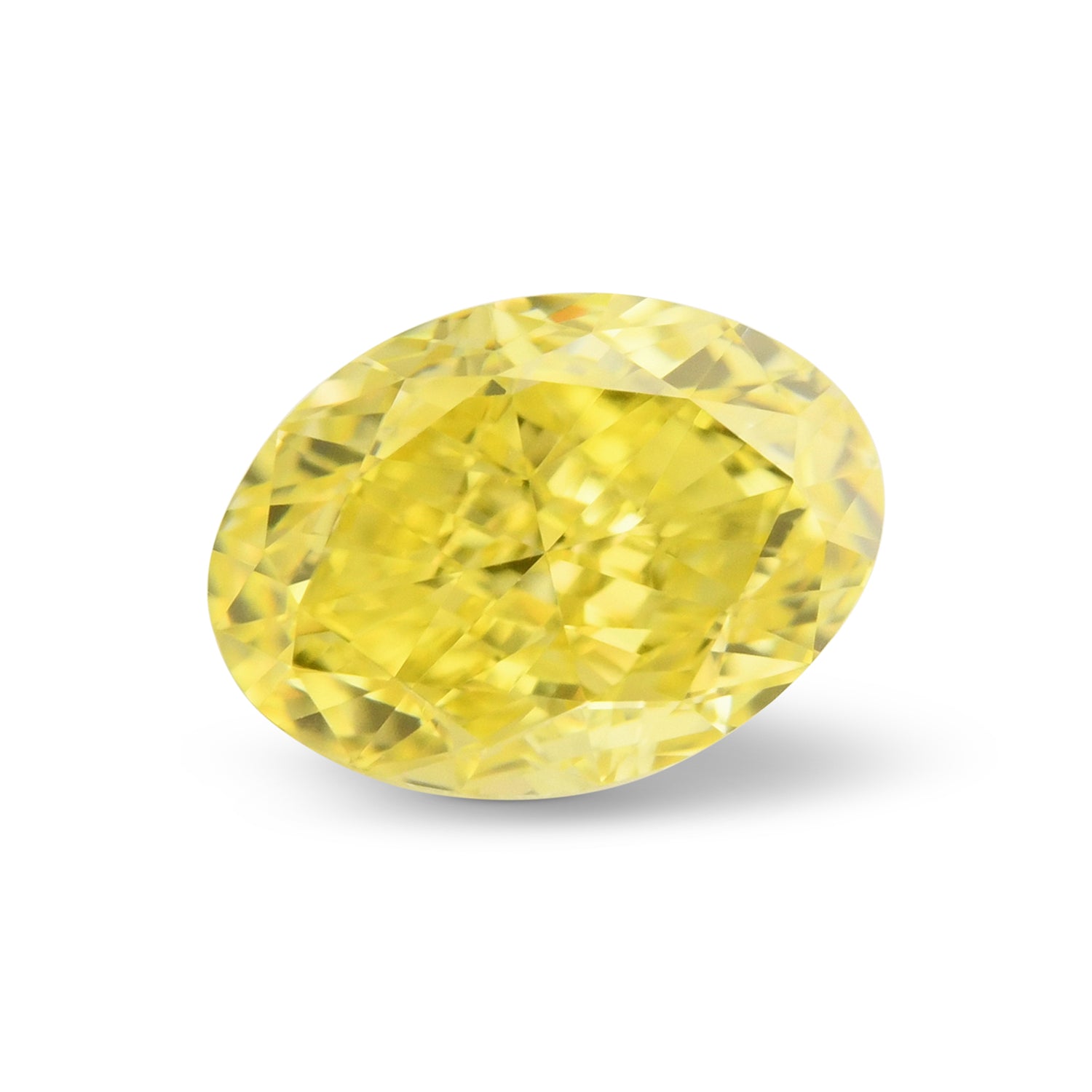 0.66 Carat Fancy Intense Yellow Oval Diamond IF GIA