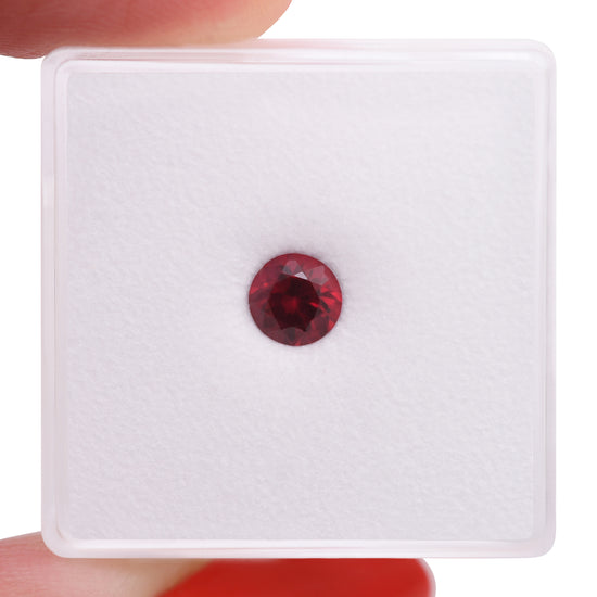 0.66 Carat Red MOZAMBIQUE Round Ruby