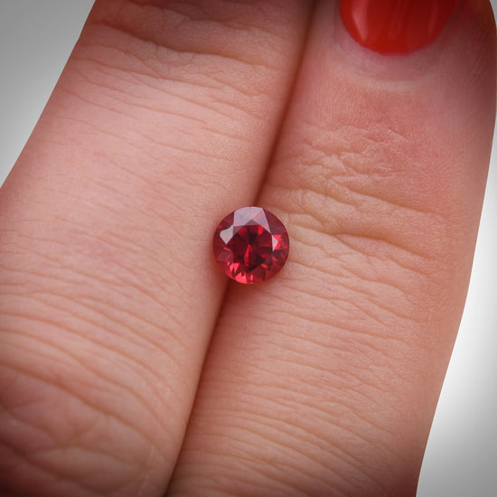 0.66 Carat Red MOZAMBIQUE Round Ruby