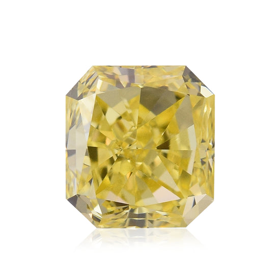 0.67 Carat Fancy Intense Yellow Radiant Diamond (SI1)