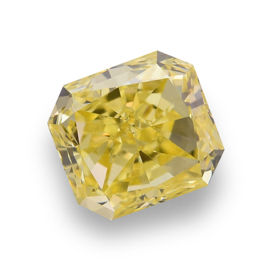 0.67 Carat Fancy Intense Yellow Radiant Diamond (SI1)