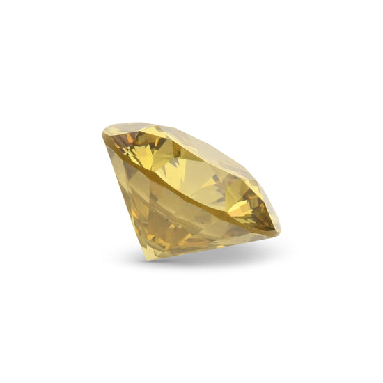 0.67 Carat Fancy Deep Brownish Greenish Yellow Round Diamond VS2 GIA