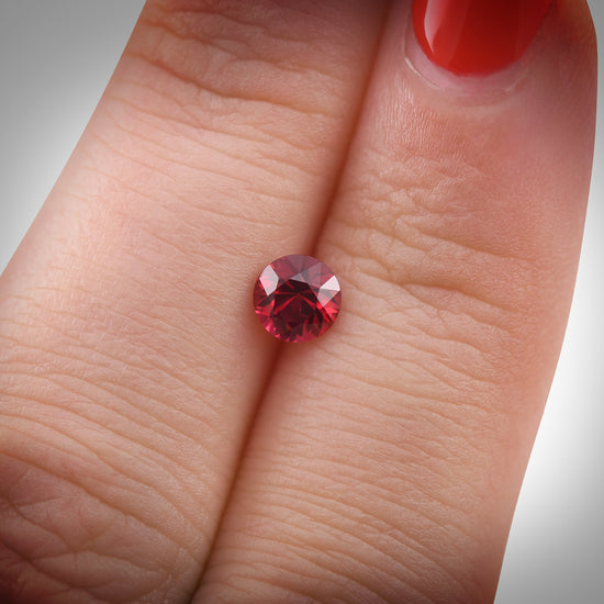0.67 Carat Red MOZAMBIQUE Round Ruby