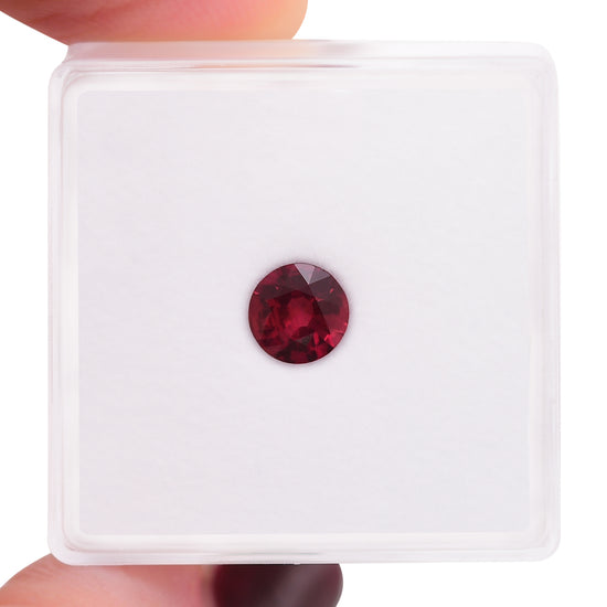 0.67 Carat Red MOZAMBIQUE Round Ruby