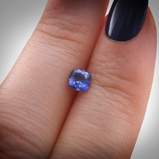 0.67 Carat Blue SRI LANKA Cushion Sapphire