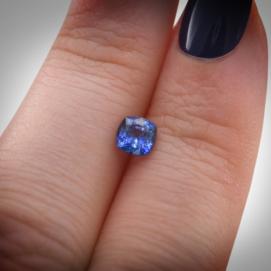 0.67 Carat Blue SRI LANKA Cushion Sapphire