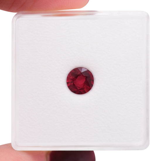 0.68 Carat Red MOZAMBIQUE Round Ruby