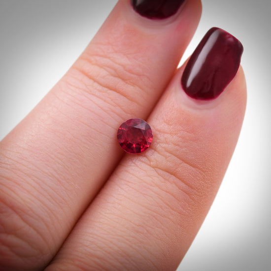 0.68 Carat Red MOZAMBIQUE Round Ruby