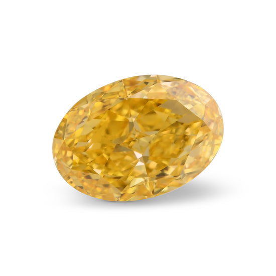 0.70 Carat Fancy Intense Orange Yellow Oval Diamond VVS2 GIA