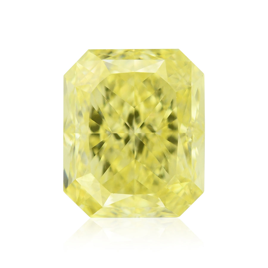 0.70 Carat Fancy Intense Yellow Radiant Diamond VVS1 GIA