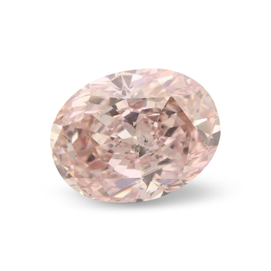 Diamante ovale Fancy Orangy Pink di 0.70 carati, purezza SI2, certificato GIA