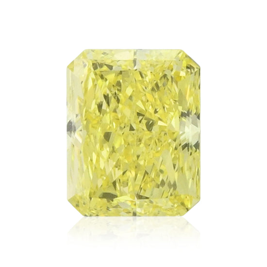 0.70 Carat Fancy Intense Yellow Radiant Diamond IF GIA
