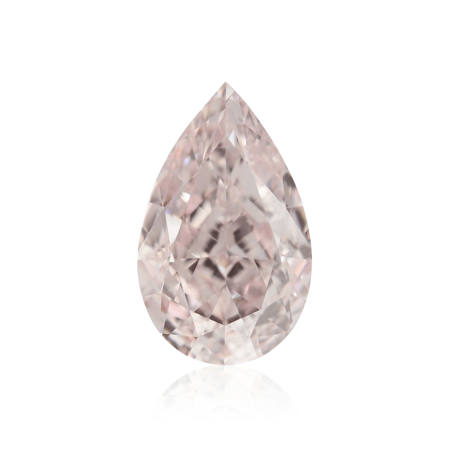 0.71 Carat Light Pink Pear Diamond VVS2 GIA