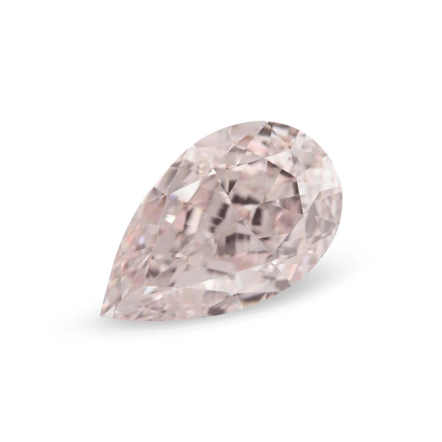 0.71 Carat Light Pink Pear Diamond VVS2 GIA