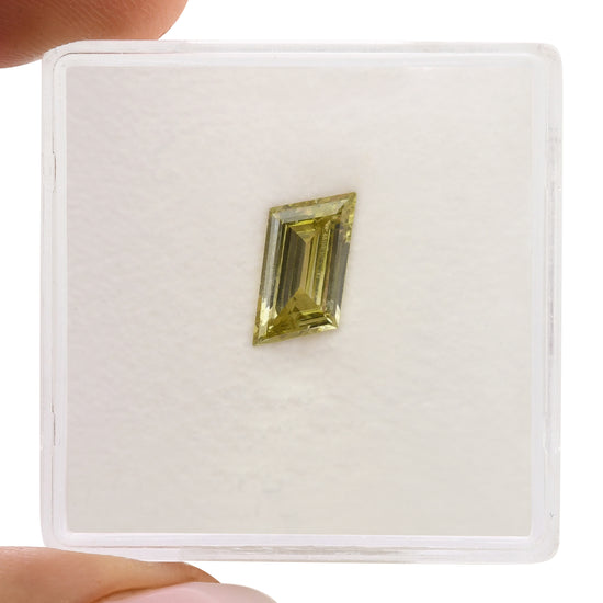 0.71 Carat Fancy Brownish Greenish Yellow Chameleon Rhomboid Diamond VS1 GIA