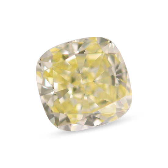 0.71 Carat Fancy Light Yellow Cushion Diamond VS2 GIA
