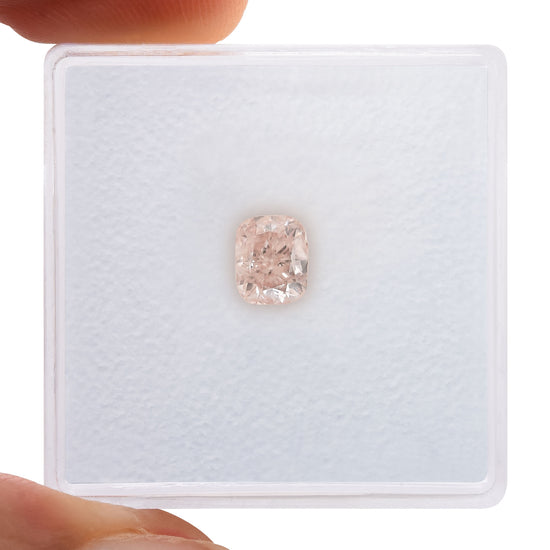 0.73 Carat Fancy Light Pink Cushion Diamond SI1 GIA