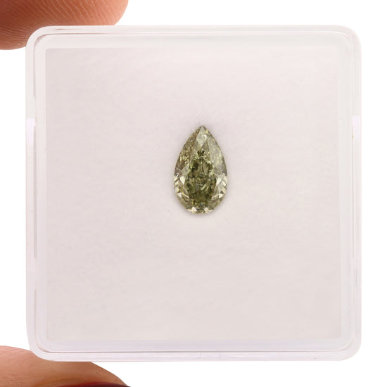 0.73 Carat Chameleon Pear Diamond IF GIA
