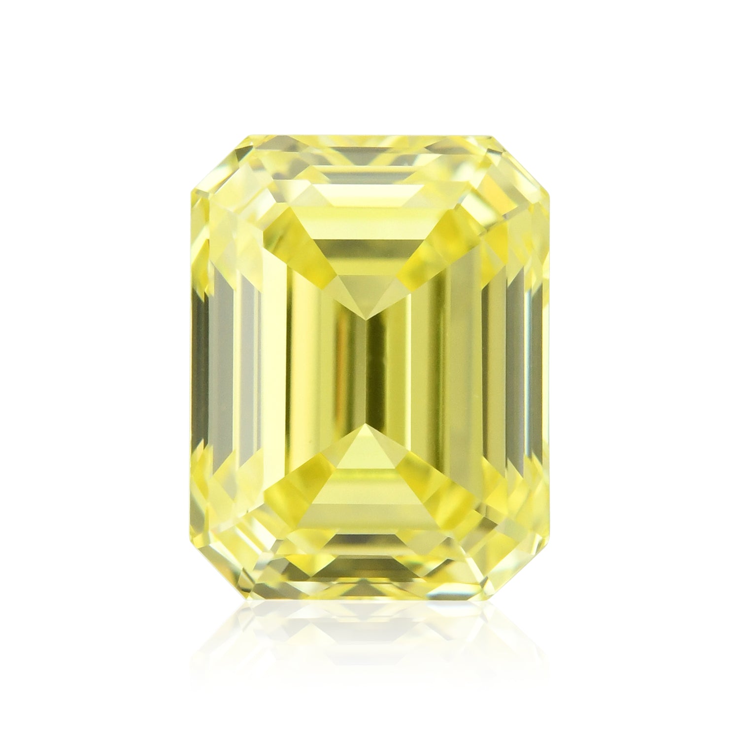0.73 Carat Fancy Intense Yellow Emerald Diamond VVS2 GIA