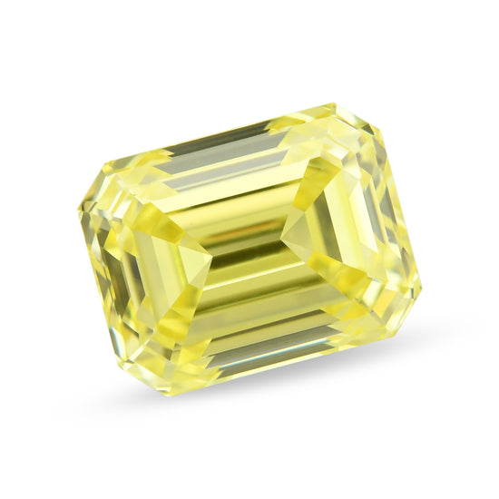 Diamante Smeraldo Fancy Intense Yellow da 0,73 Carati VVS2 GIA