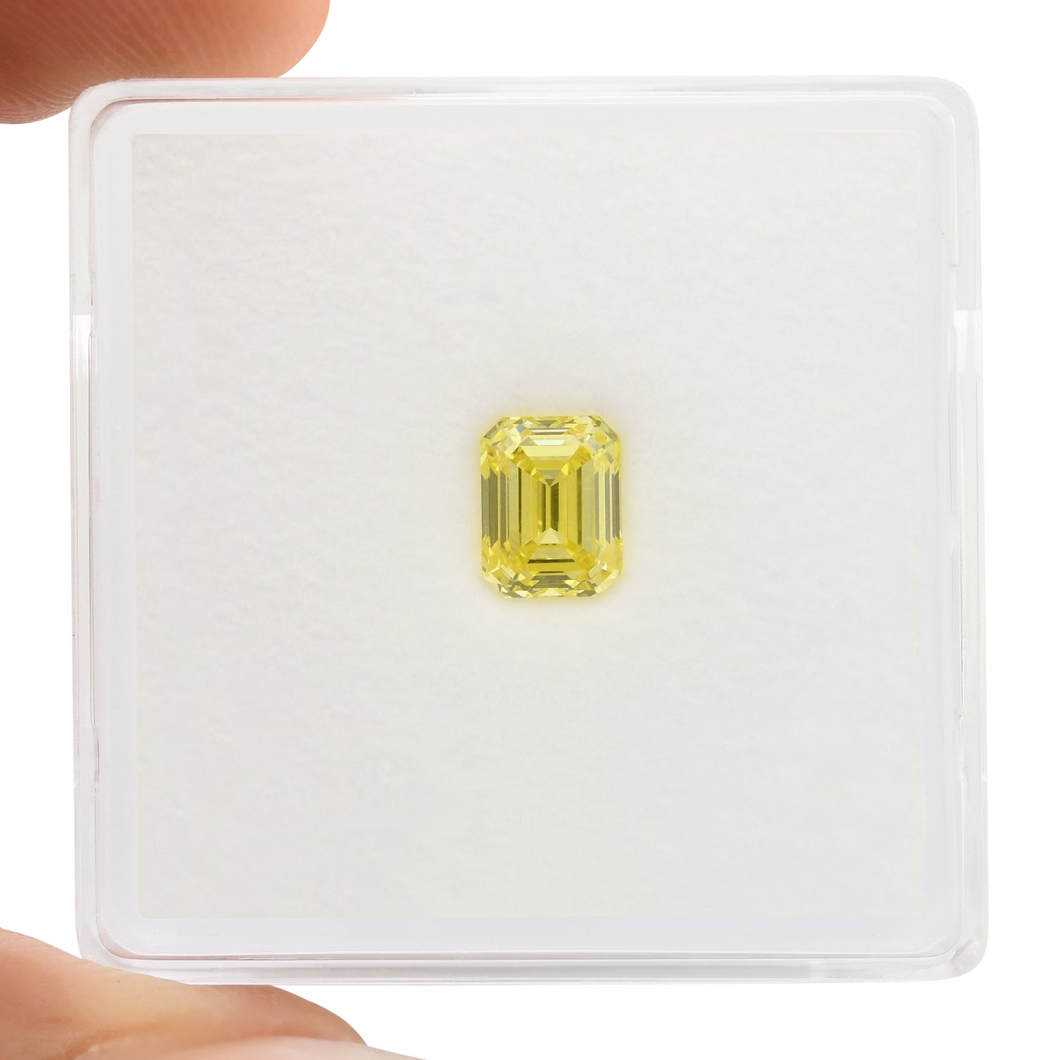 0.73 Carat Fancy Intense Yellow Emerald Diamond VVS2 GIA