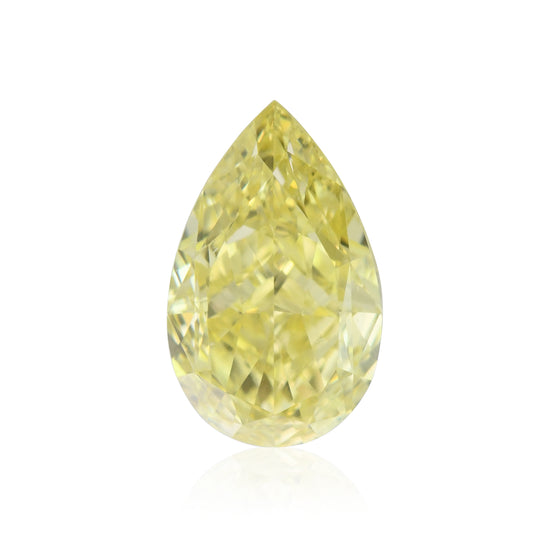 0.73 Carat Fancy Intense Yellow Pear Diamond VS2 GIA