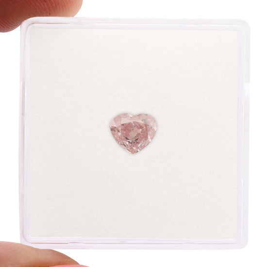 0.74 Carat Fancy Pink HEART Diamond VS2 GIA