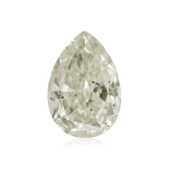 0.74 Carat Light Green Yellow Pear Diamond SI2 GIA