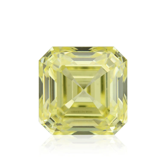 0,74 Karat Fancy Intense Yellow Asscher Diamant VS2 GIA