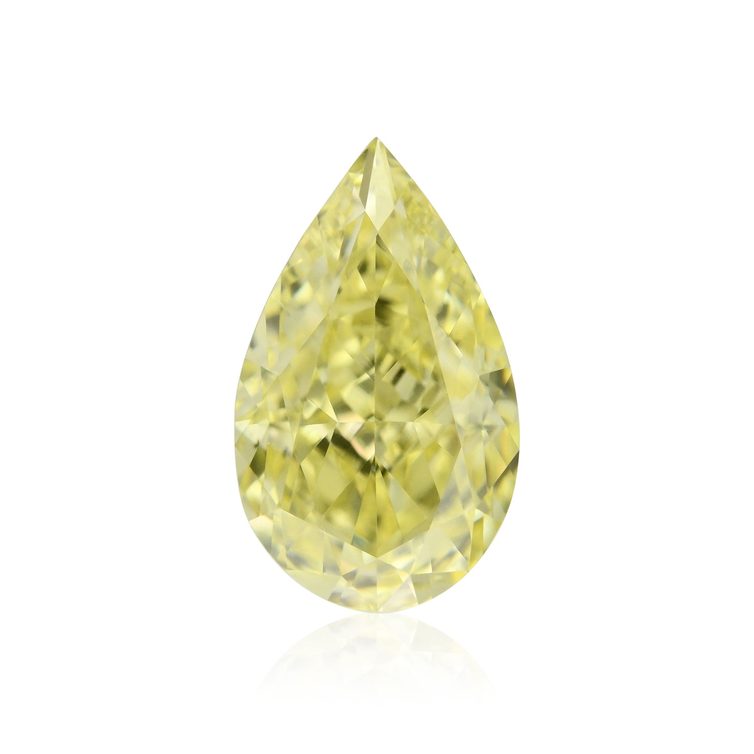 0.74 Carat Fancy Yellow Pear Diamond VS1 GIA