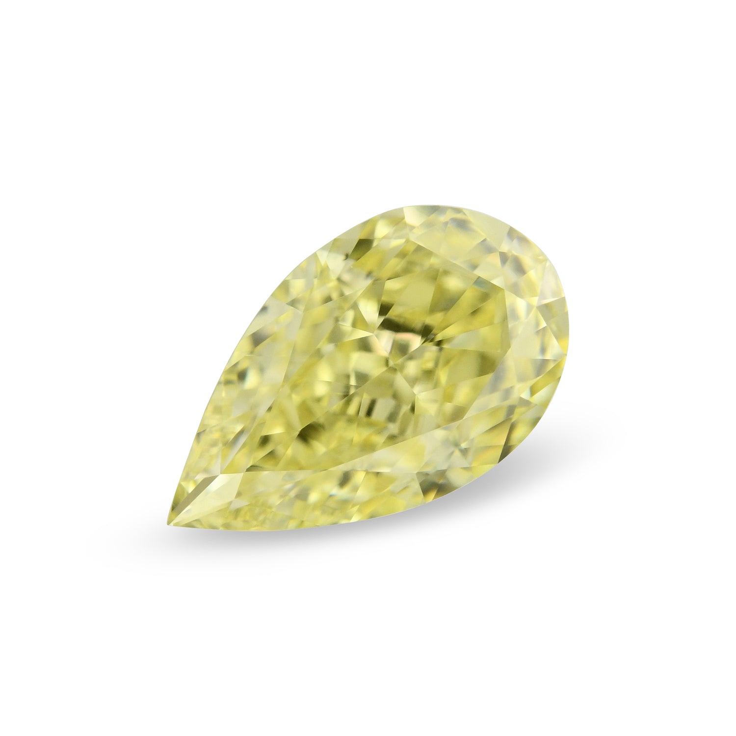 0.74 Carat Fancy Yellow Pear Diamond VS1 GIA