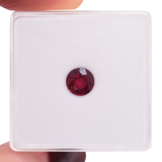 0.74 Carat Red MOZAMBIQUE Round Ruby