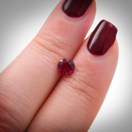0.74 Carat Red MOZAMBIQUE Round Ruby