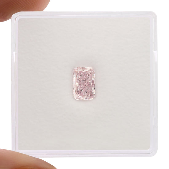 0.75 Carat Fancy Pink Radiant Diamond VVS1 GIA