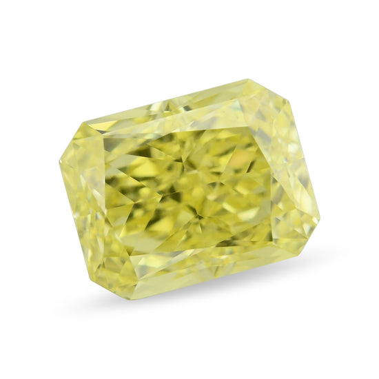 0.75 Carat Fancy Intense Yellow Radiant Diamond VVS2 GIA