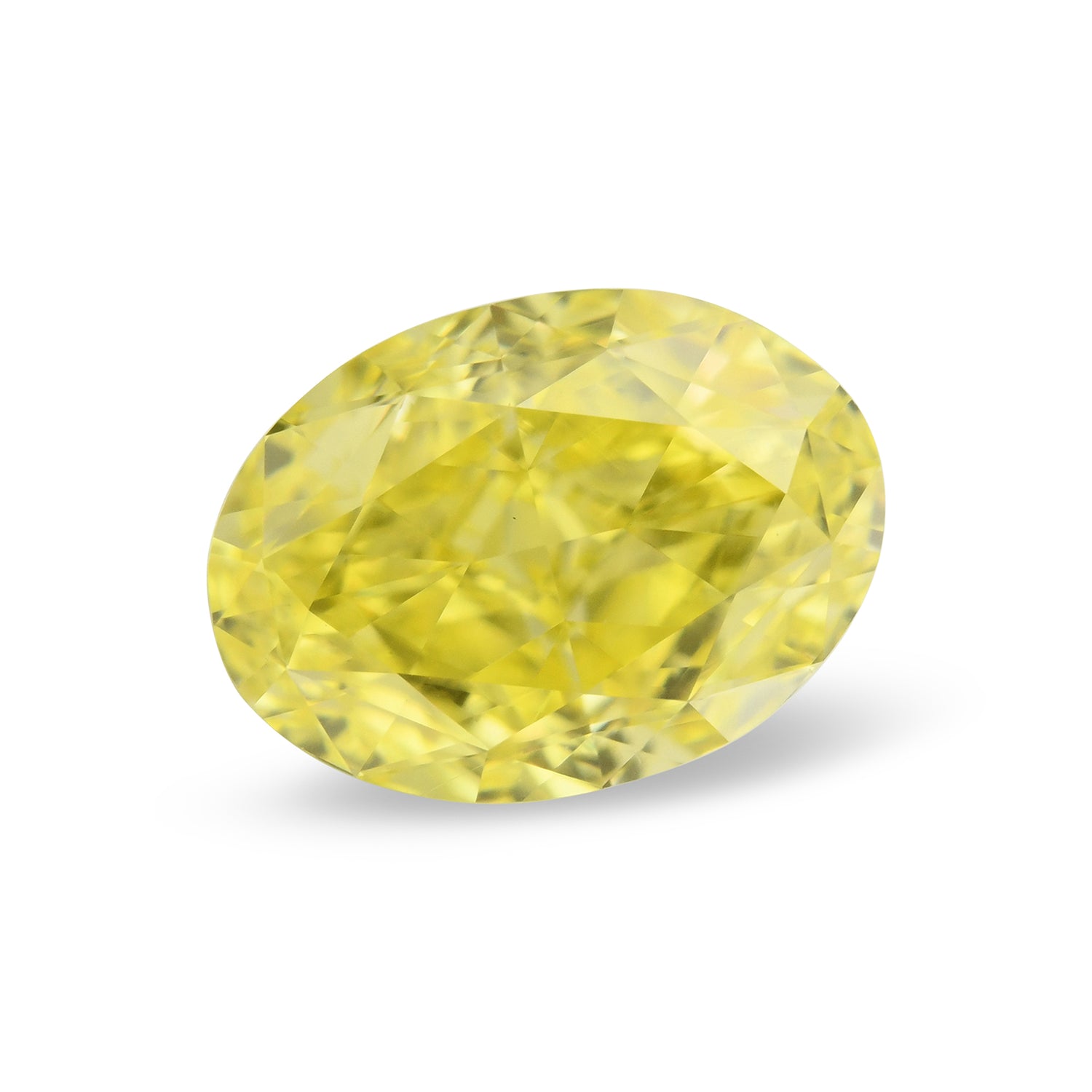 0.75 Carat Fancy Intense Yellow Oval Diamond VS2 GIA