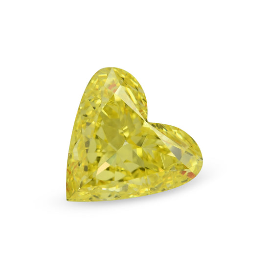 0.75 Carat Fancy Vivid Yellow Heart Diamond SI1 GIA