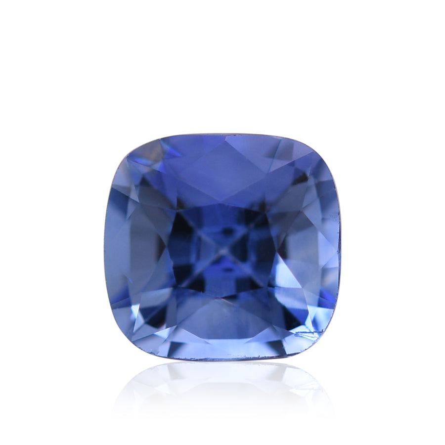 0,75 Karat blauer SRI LANKAN Cushion Saphir