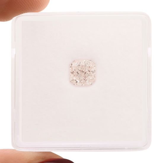 0.76 Carat Very Light Pink Radiant Diamond VS2 GIA